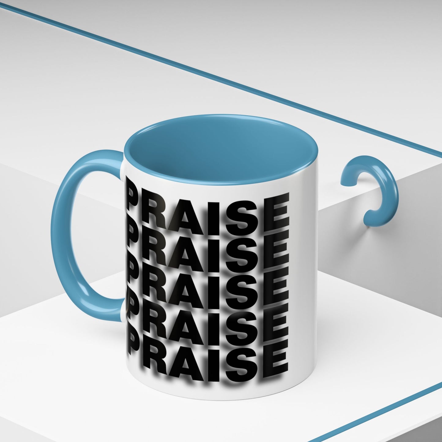 PRAISE - Coffee Mug w/ Accent Color (11, 15oz)