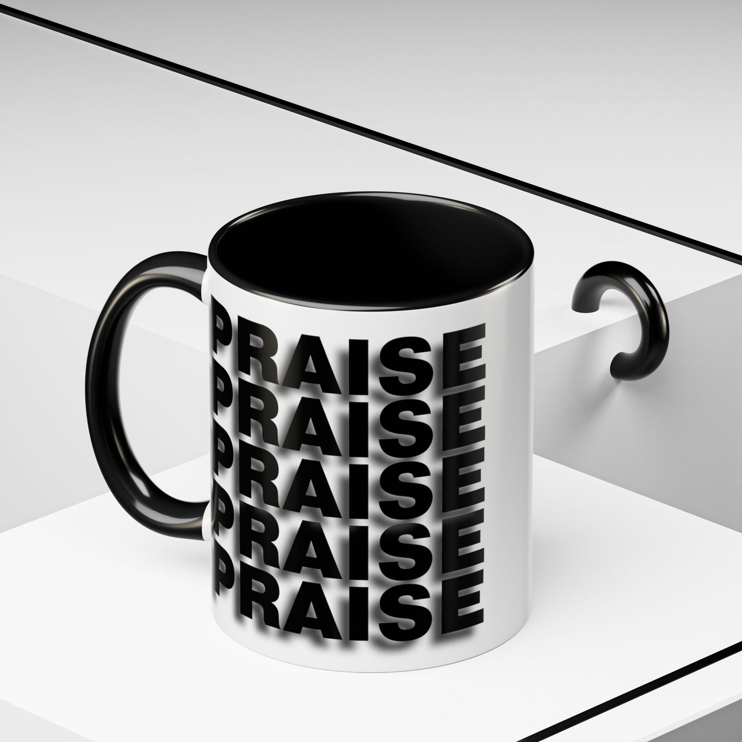 PRAISE - Coffee Mug w/ Accent Color (11, 15oz)