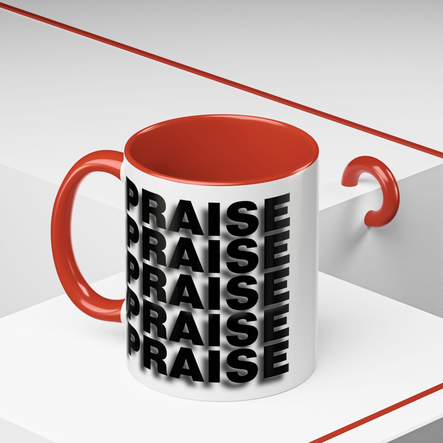 PRAISE - Coffee Mug w/ Accent Color (11, 15oz)