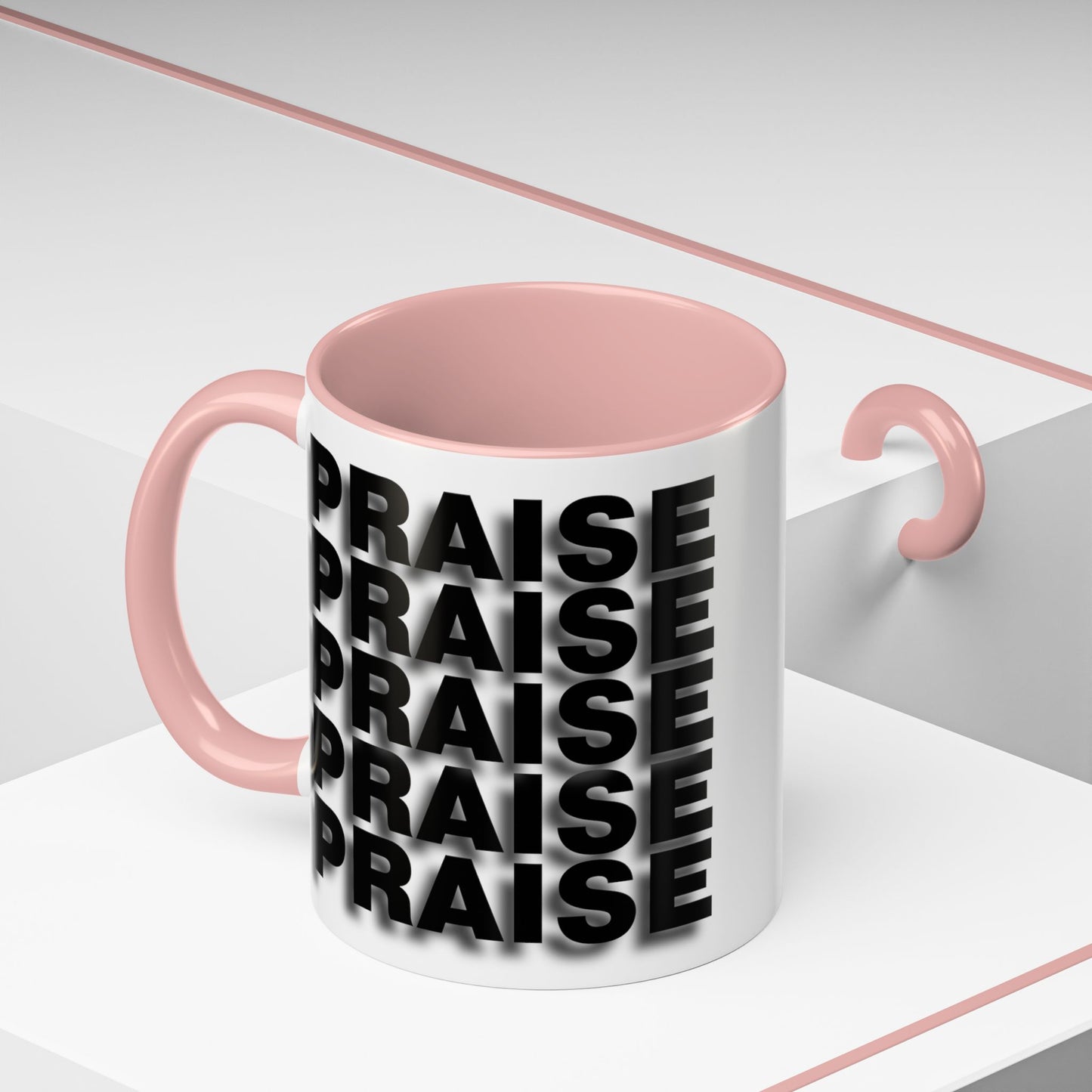 PRAISE - Coffee Mug w/ Accent Color (11, 15oz)